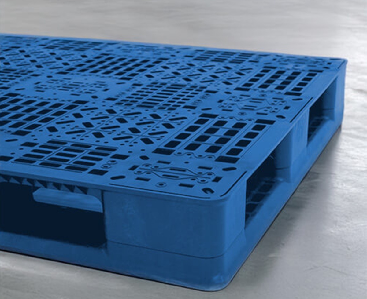 tarima plastica azul sola